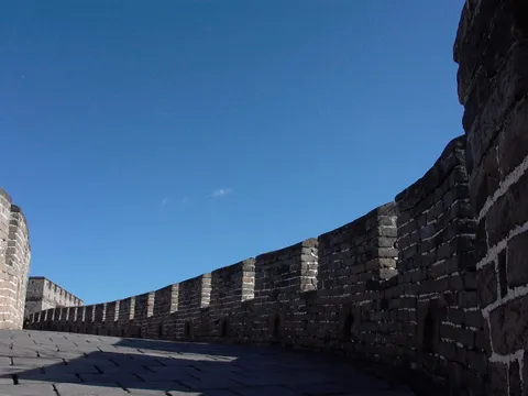 Great Wall over the mountains