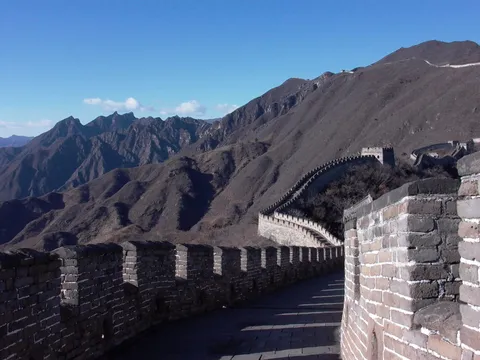 Great Wall over the mountains