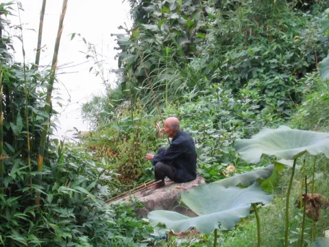 Old man fishing